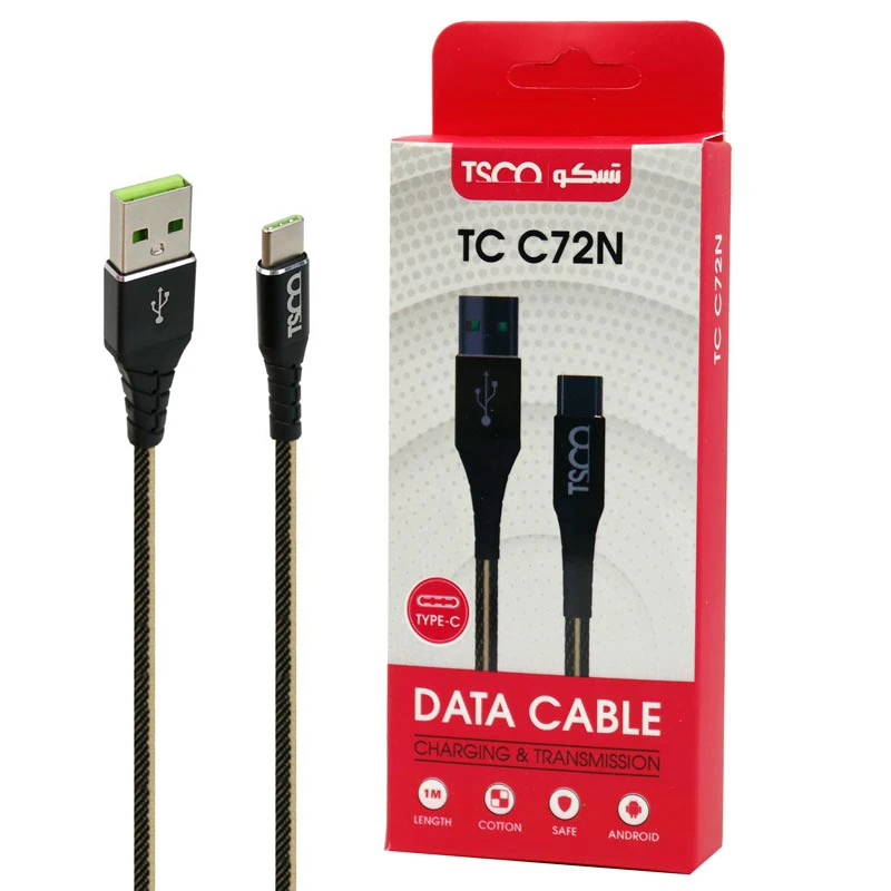 کابل تایپ سی 2.1 آمپر تسکو TC C72N طول 1 متر