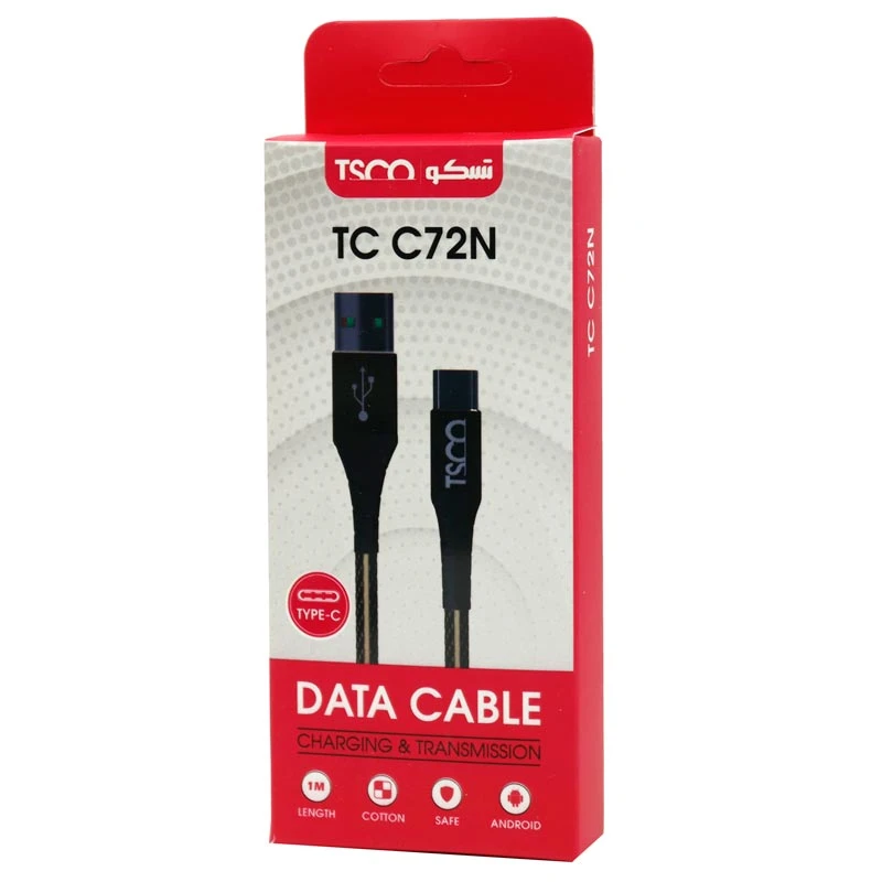 کابل تایپ سی 2.1 آمپر تسکو TC C72N طول 1 متر