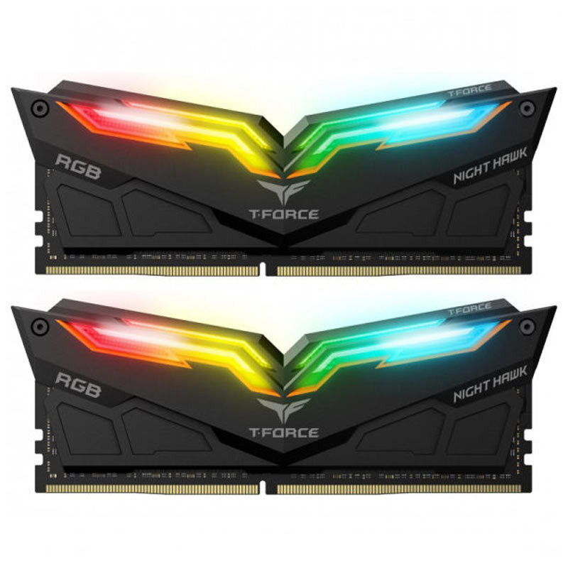 رم کامپیوتر TeamGroup T-Force Night Hawk RGB DDR4 32GB 3200MHz CL16 Dual