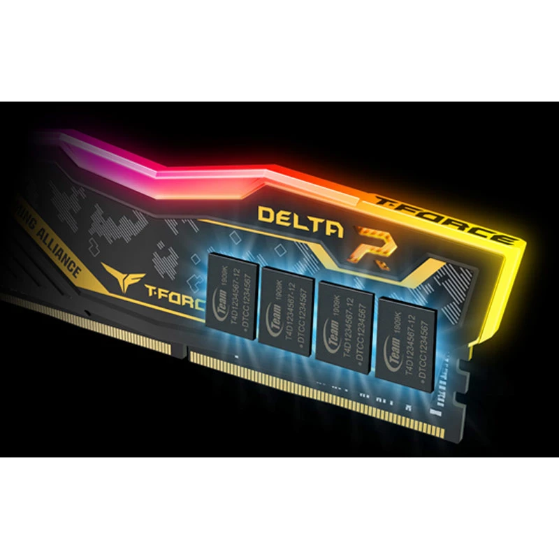 رم کامپیوتر TeamGroup T-Force TUF Delta RGB DDR4 16GB 3200MHz CL16 Dual