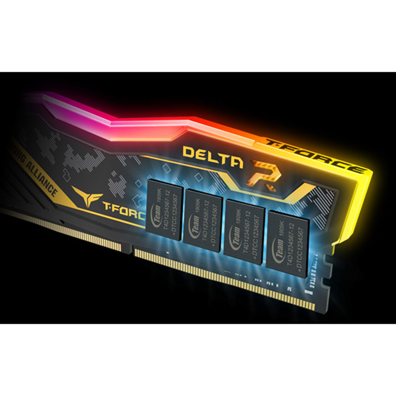 رم کامپیوتر TeamGroup T-Force TUF Delta RGB DDR4 16GB 3200MHz CL16 Dual