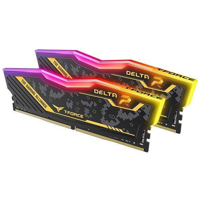 رم کامپیوتر TeamGroup T-Force TUF Delta RGB DDR4 32GB 3200MHz CL16 Dual