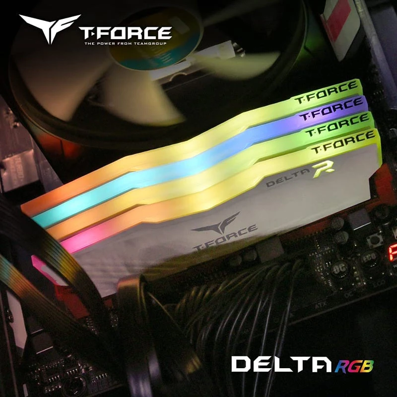 رم کامپیوتر TeamGroup DELTA RGB DDR4 32GB 3600MHz CL18 Dual