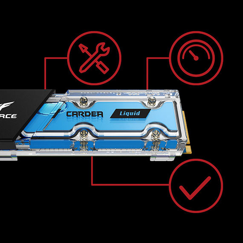 حافظه SSD گیمینگ تیم گروپ TeamGroup T-Force Cardea Liquid 512GB M.2