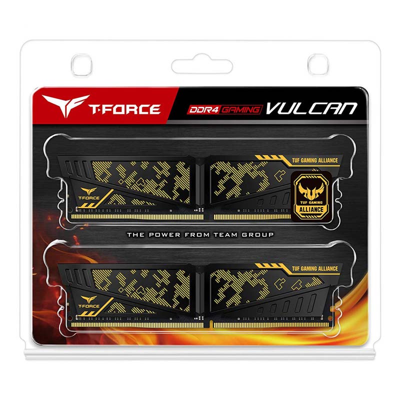 رم کامپیوتر TeamGroup VULCAN TUF DDR4 16GB 3200MHz CL16 Dual