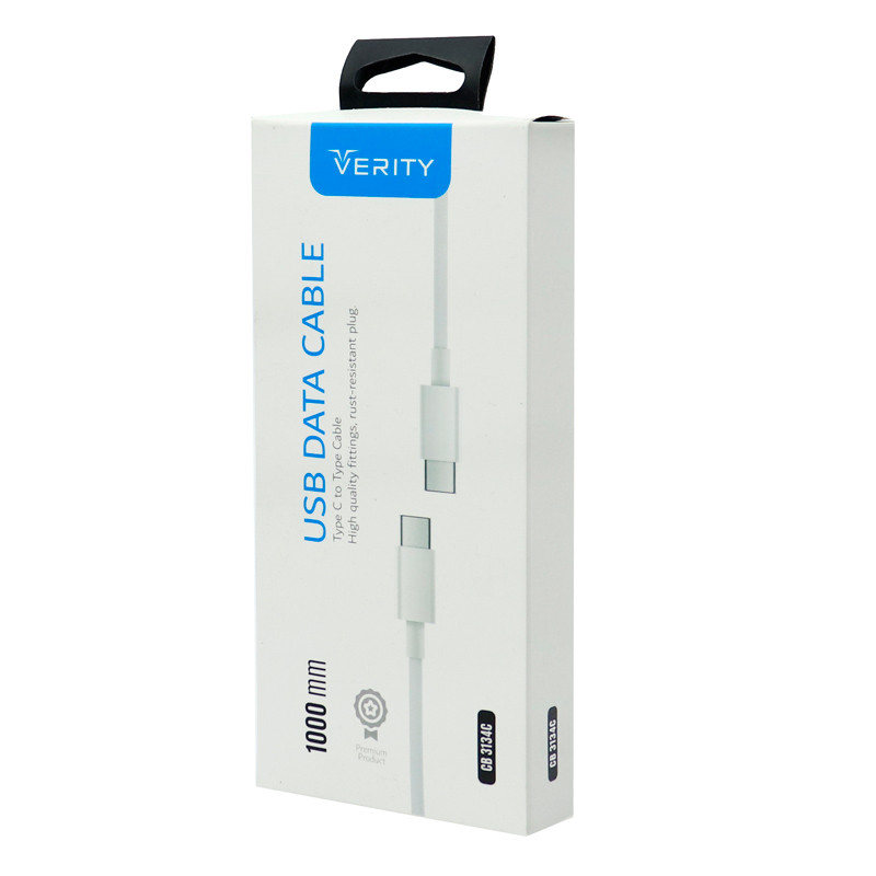 کابل تبدیل فست شارژ Verity CB 3134C Type-C To Type-C 1m