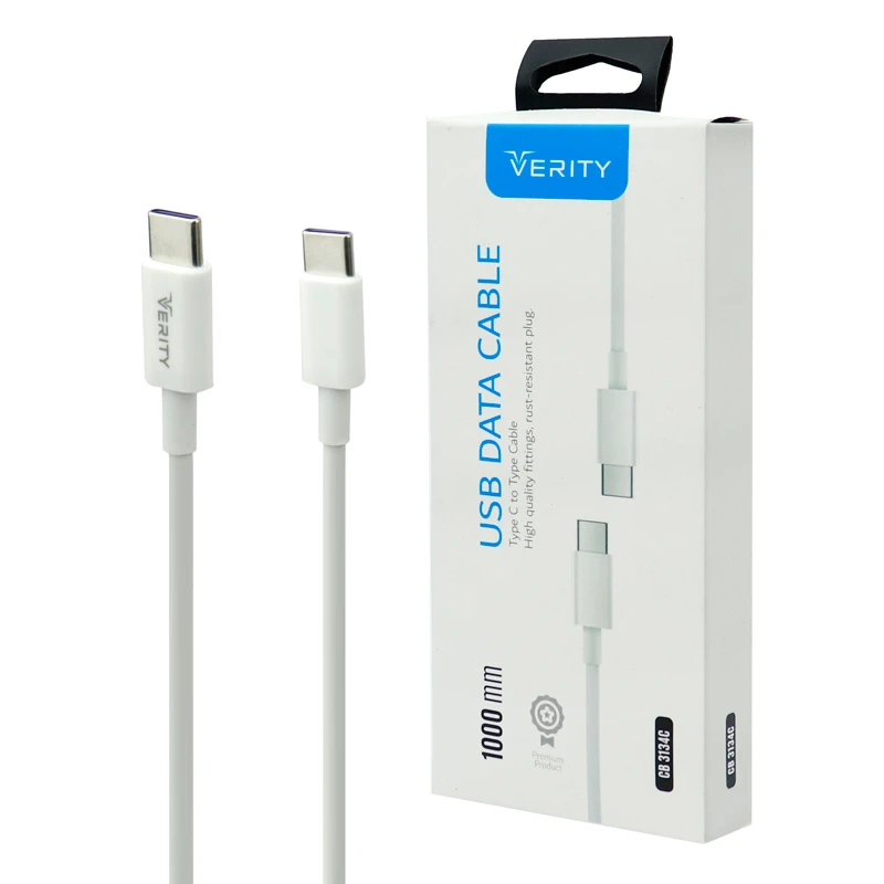 کابل تبدیل فست شارژ Verity CB 3134C Type-C To Type-C 1m