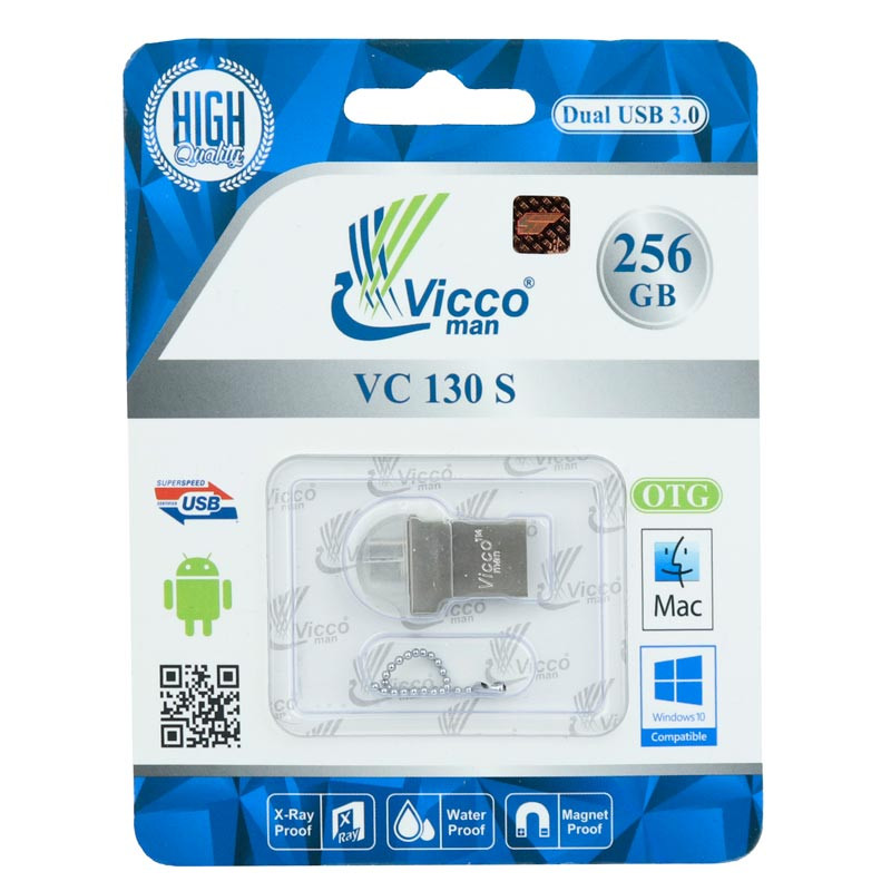 فلش 256 گیگ ویکومن Vicco Man VC130 OTG USB3.0