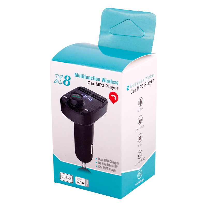 شارژر فندکی + FM Player بلوتوثی X8