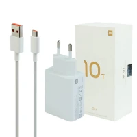 شارژر دیواری فست شارژ Xiaomi Mi 10T 3A QC3 PD 33W سرجعبه + کابل Type-C و جعبه گوشی