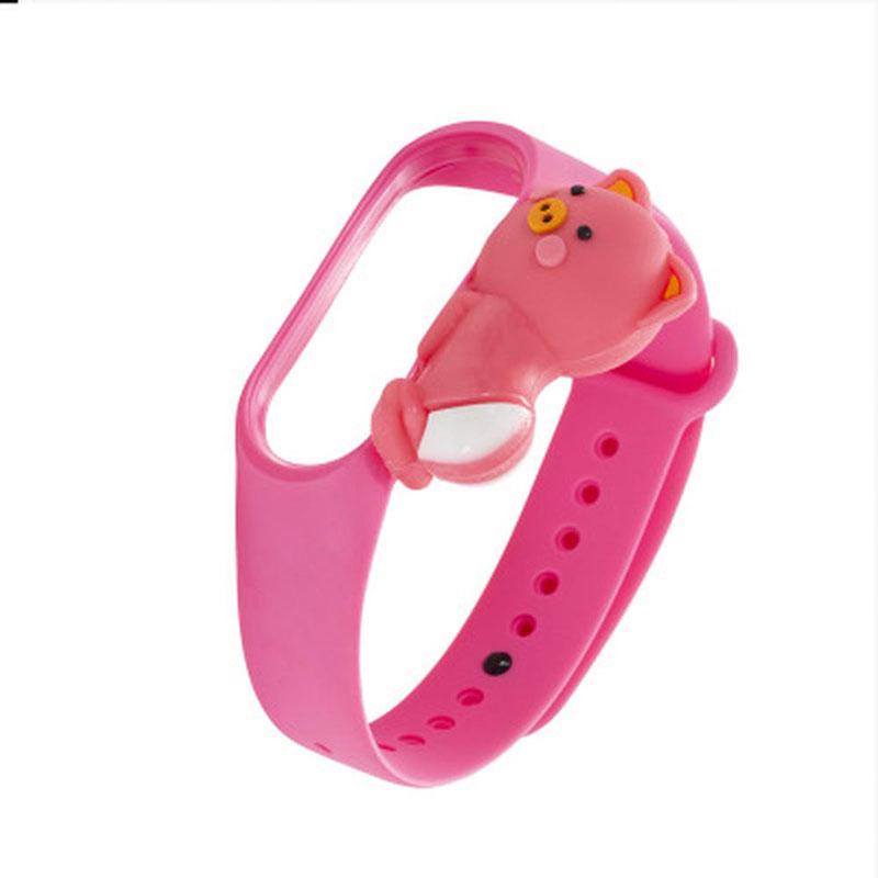 بند سیلیکونی فانتزی Xiaomi Mi Band 5 / 6 خوک صورتی