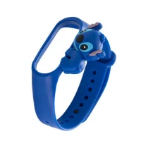 بند سیلیکونی فانتزی Xiaomi Mi Band 5 / 6 استیچ آبی