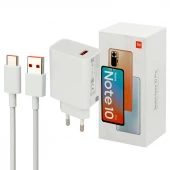 شارژر دیواری فست شارژ Xiaomi Redmi Note 10 Pro 3A QC3 PD 33W سرجعبه + کابل Type-C و جعبه گوشی