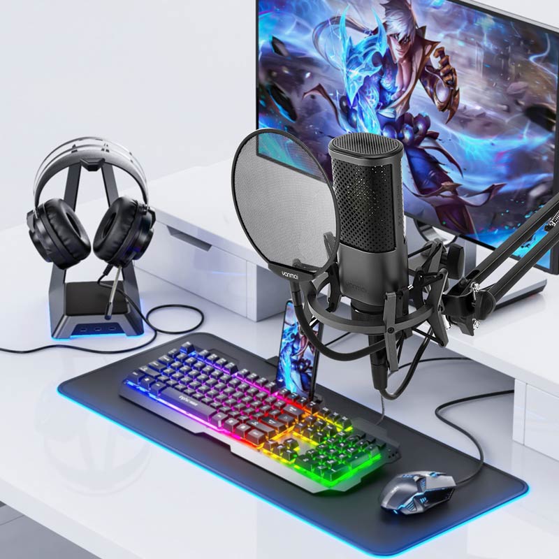 میکروفون کندانسور و پایه لرزشگیر Yanmai Micpro X2 + پاپ فیلتر