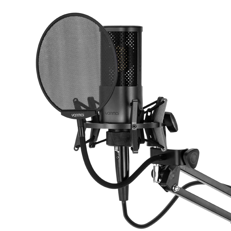 میکروفون کندانسور و پایه لرزشگیر Yanmai Micpro X2 + پاپ فیلتر