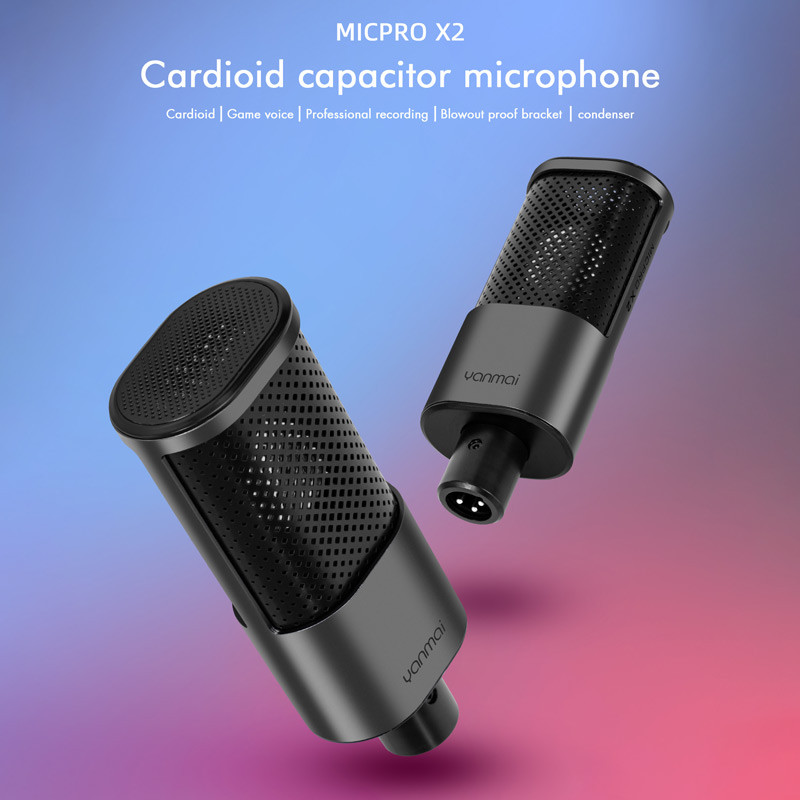 میکروفون کندانسور و پایه لرزشگیر Yanmai Micpro X2 + پاپ فیلتر