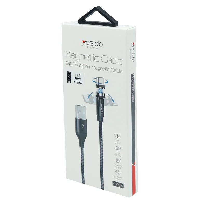 کابل میکرو یو اس بی فست شارژ مگنتی Yesido CA68 2.4A 1m