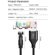 کابل 3 سر مگنتی فست شارژ Yesido CA68 2A 1m