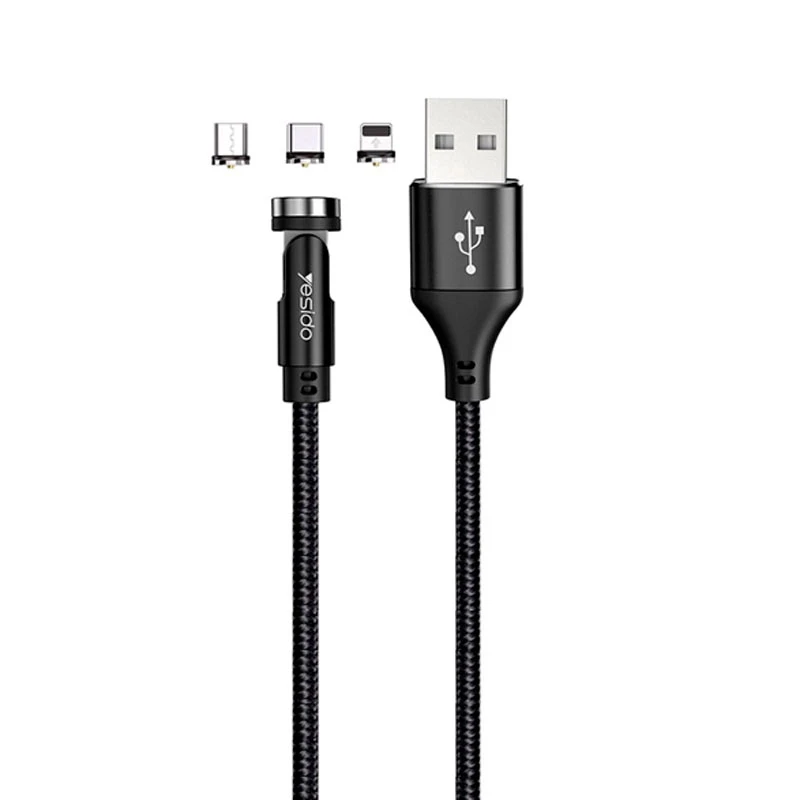 کابل 3 سر مگنتی فست شارژ Yesido CA68 2A 1m