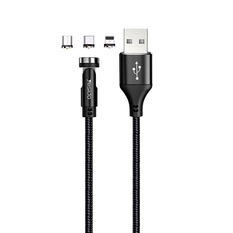 کابل 3 سر مگنتی فست شارژ Yesido CA68 2A 1m