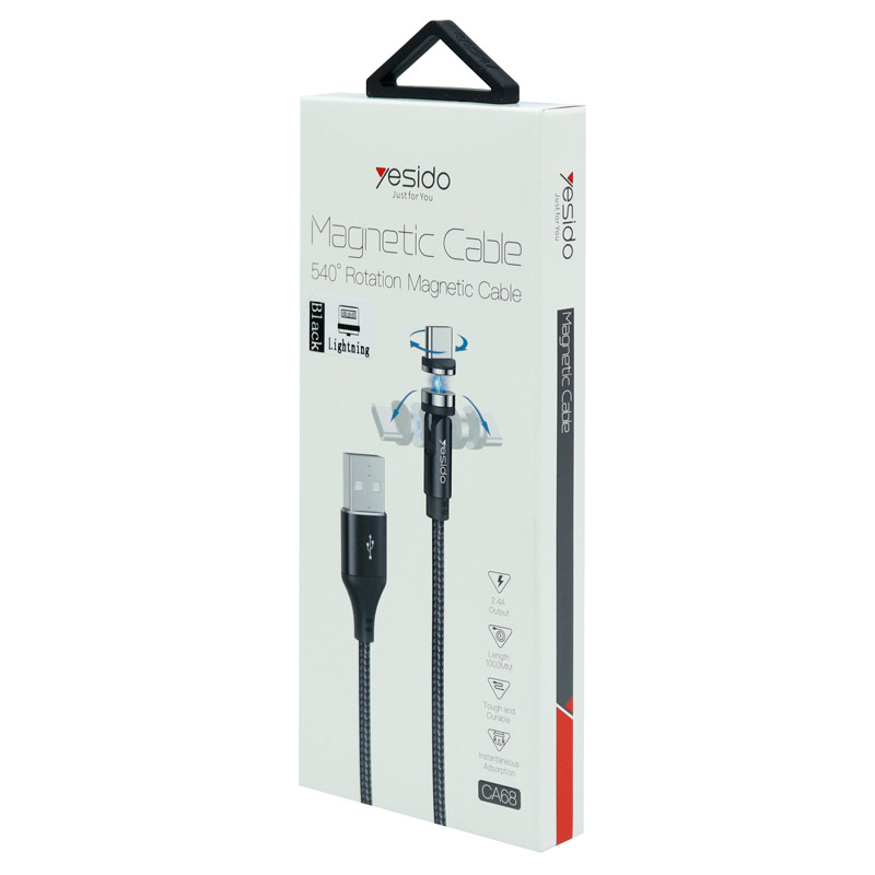 کابل آیفونی مگنتی Yesido CA68 2.4A 1m