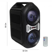 اسپیکر چمدانی بلوتوثی رم و فلش خور Buli ZQS-4230 + ریموت کنترل