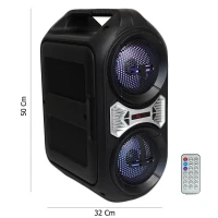 اسپیکر چمدانی بلوتوثی رم و فلش خور Buli ZQS-4230 + ریموت کنترل