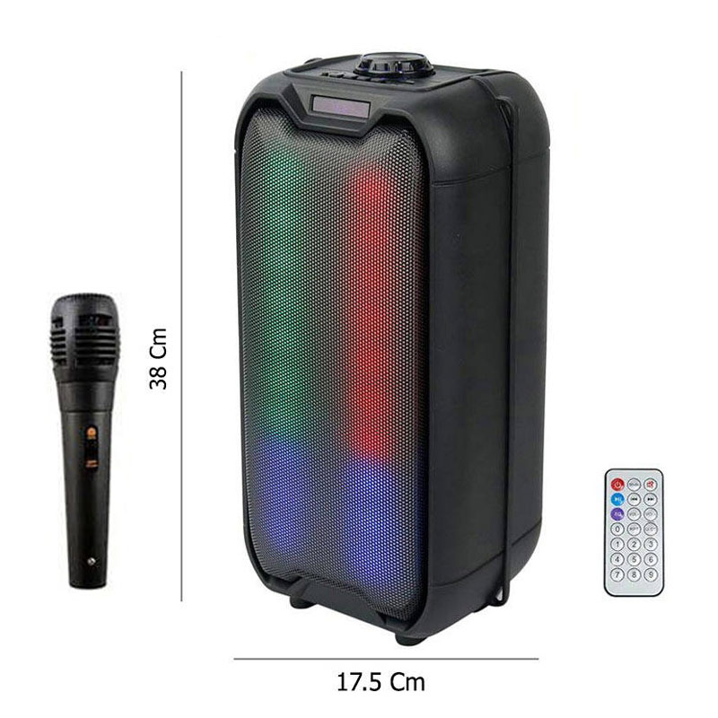 اسپیکر چمدانی بلوتوثی رم و فلش خور ZQS4235 + میکروفون و ریموت کنترل