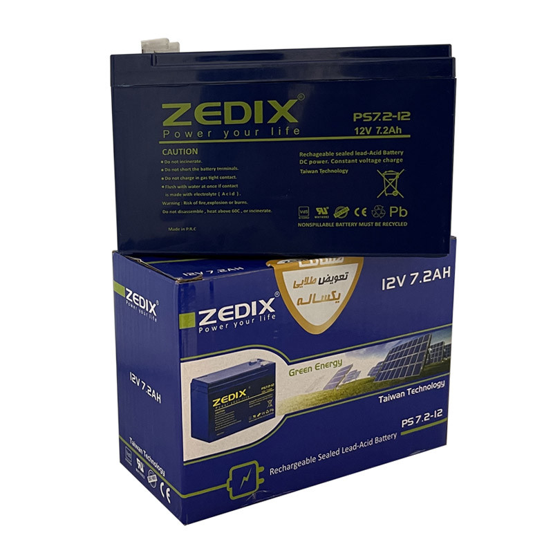 باتری 12 ولت 7٫2 آمپر Zedix