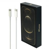 کابل تبدیل فست شارژ iPhone 12 Pro Type-C to Lightning 1m سرجعبه + جعبه طلایی گوشی