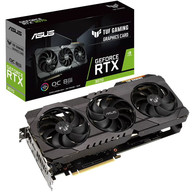 کارت گرافیک ASUS TUF GeForce RTX3070 V2 Edition OC 8GB GDDR6 256Bit