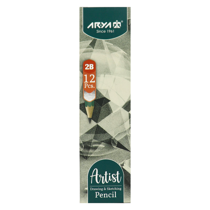 مداد طراحی آریا Arya Artist 3501 2B بسته 12 عددی