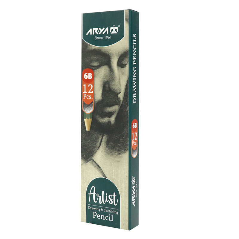 مداد طراحی آریا Arya Artist 3505 6B بسته 12 عددی