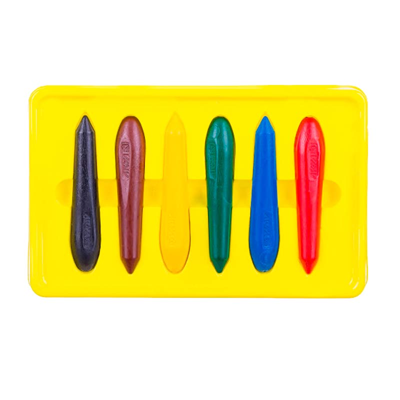 مداد شمعی 6 رنگ آریا Arya Crayons 2051