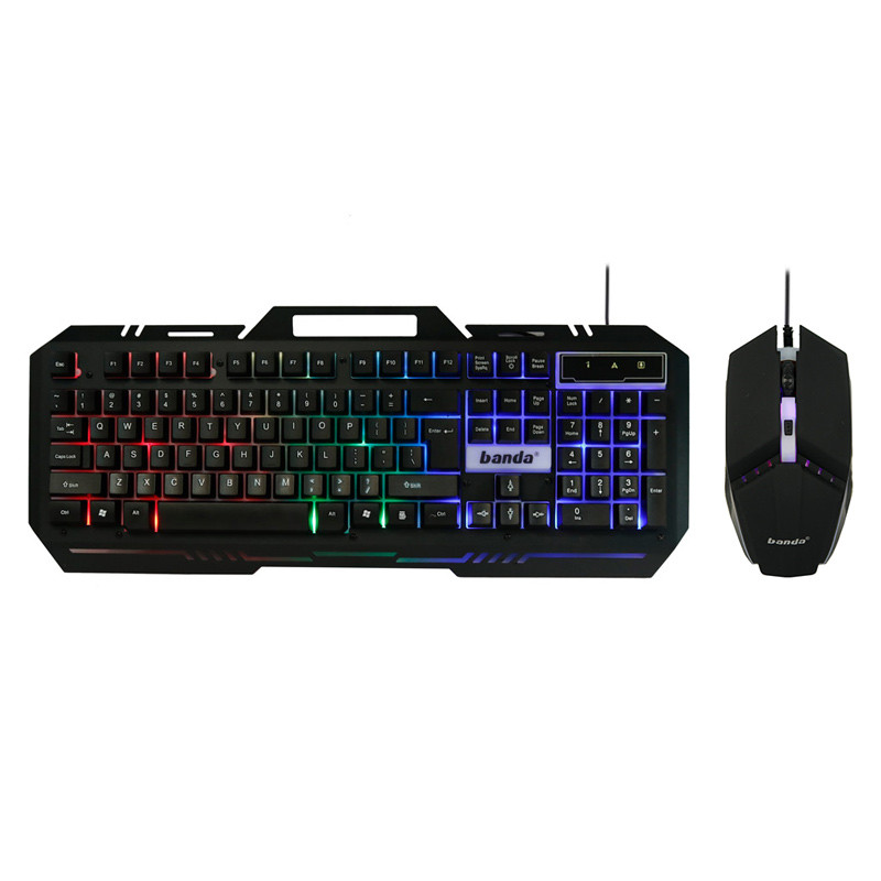 کیبورد و موس گیمینگ باندا KM-77 RGB