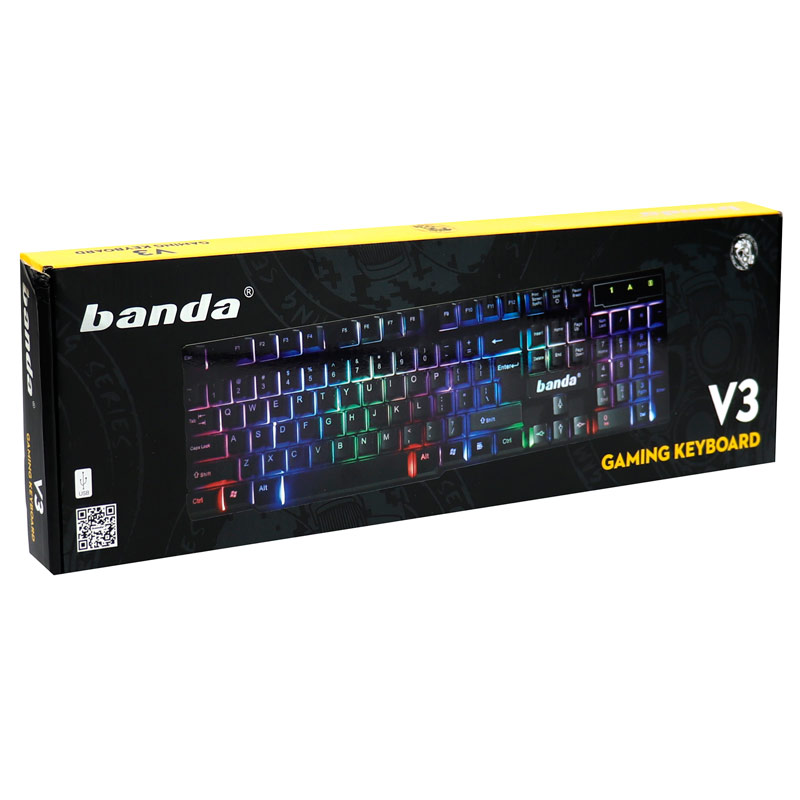 کیبورد گیمینگ باندا V3 RGB