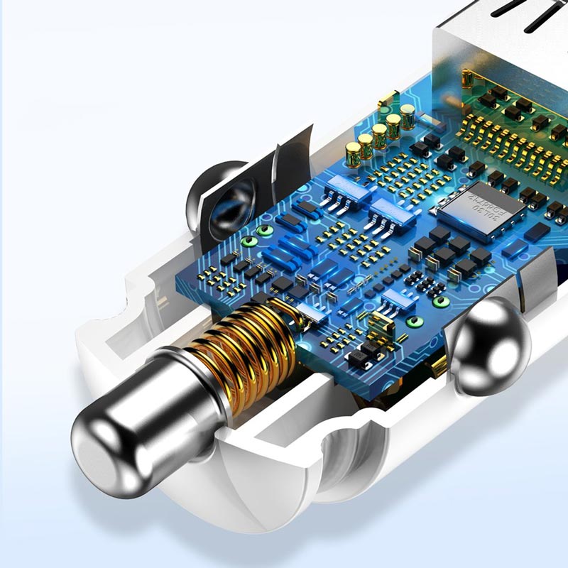 شارژر فندکی فست شارژ Baseus CCALL-YD 2Port QC3.0 30W