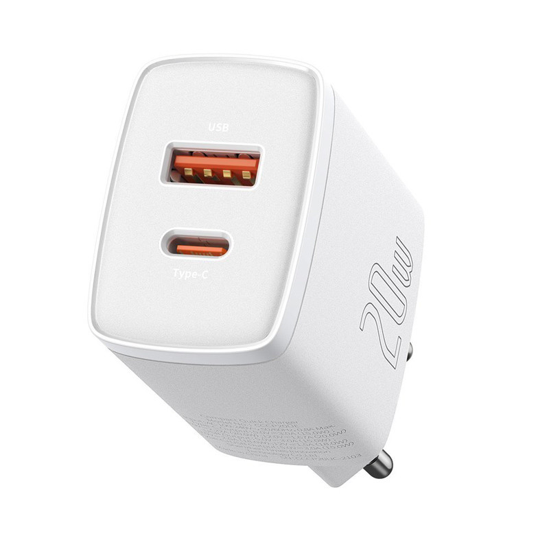 کلگی فست شارژ Baseus Compact CCXJ-B 2Port 3A QC3 PD 20W