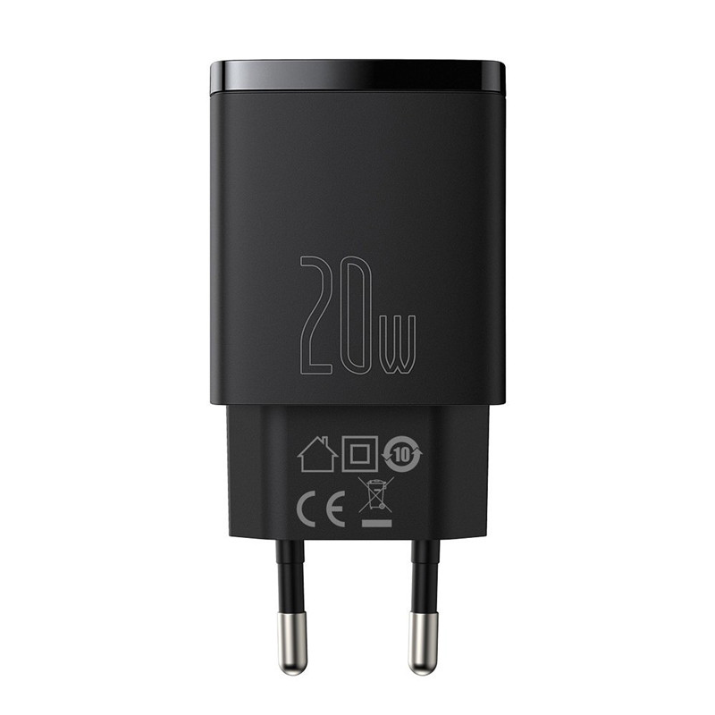 کلگی فست شارژ Baseus Compact CCXJ-B 2Port 3A QC3 PD 20W