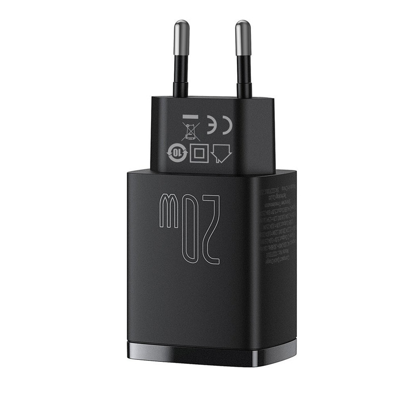 کلگی فست شارژ Baseus Compact CCXJ-B 2Port 3A QC3 PD 20W