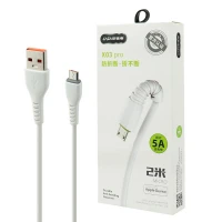 کابل میکرو یو اس بی فست شارژ CAZA X03 Pro 5A 1m
