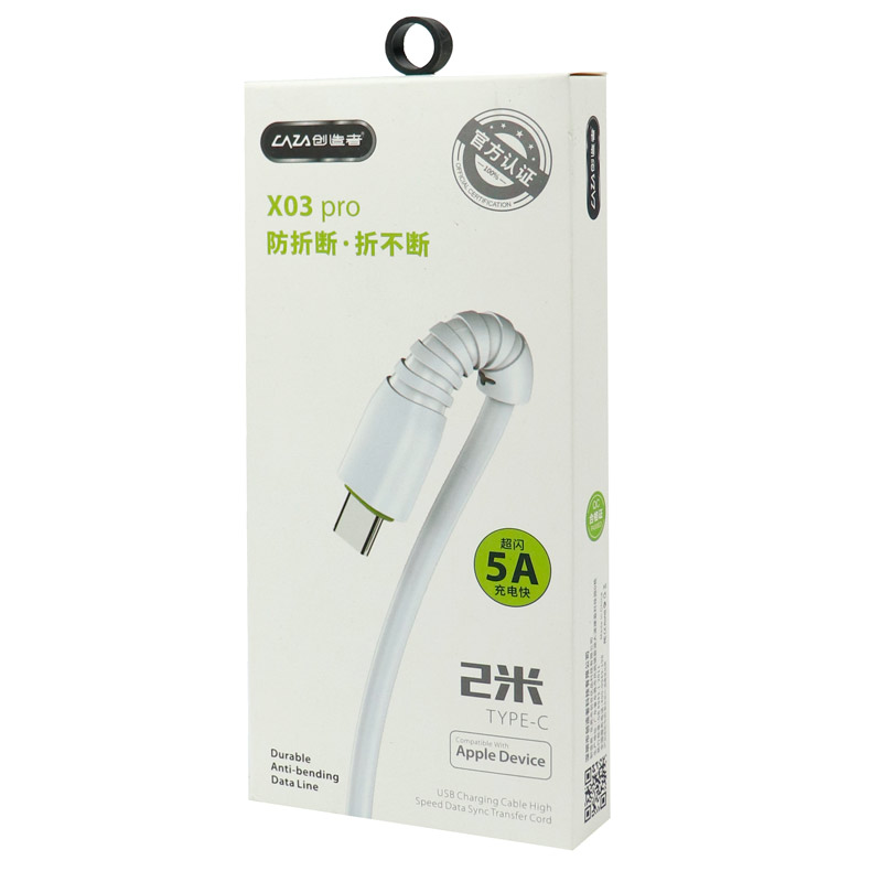 کابل فست شارژ CAZA X03 Pro 5A Type-C 1m