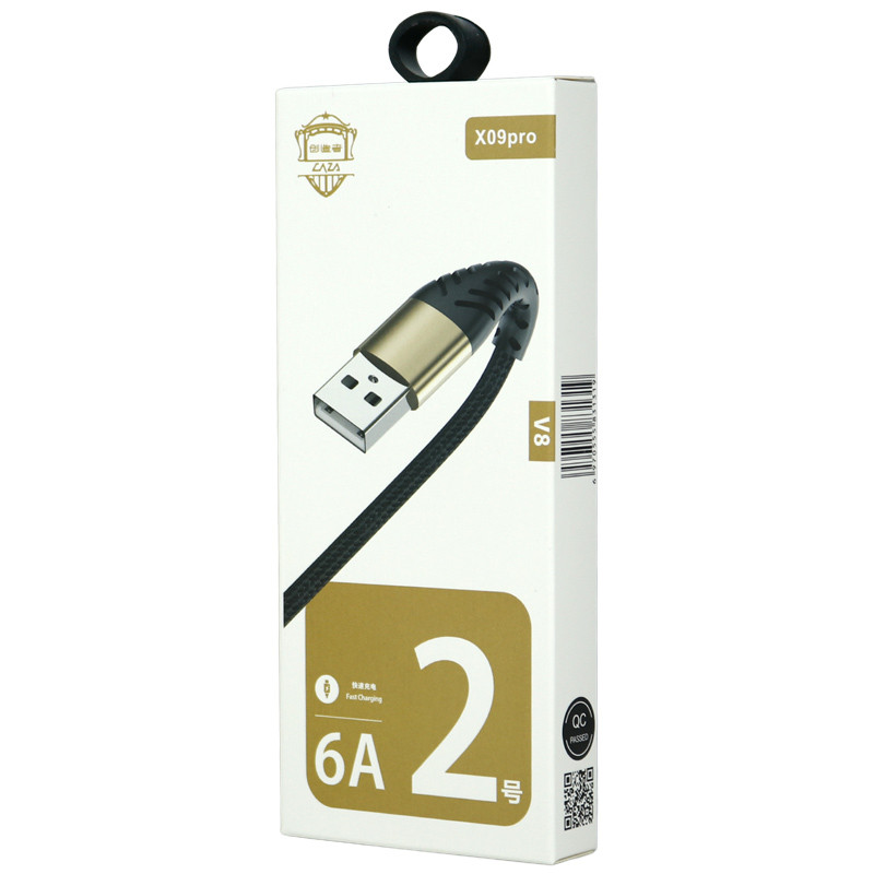 کابل میکرو یو اس بی فست شارژ CAZA X09 Pro 6A 1m