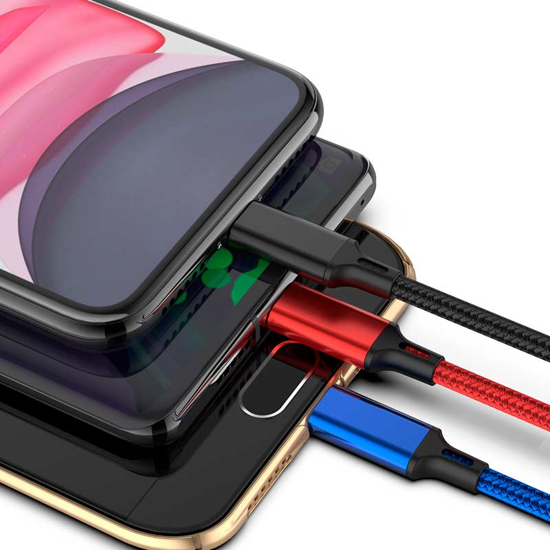 کابل 3 سر فست شارژ Caza X10 Pro 5A 1.2m