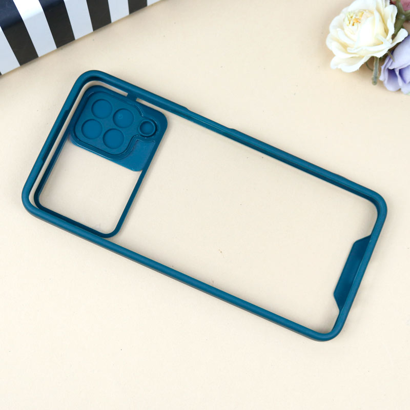 قاب PC شفاف محافظ لنزدار کشویی Samsung Galaxy A22 4G