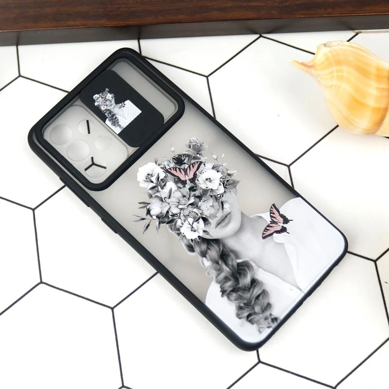قاب سامسونگ Galaxy A52 / A52s طرح دار دخترانه سری B محافظ لنزدار کشویی