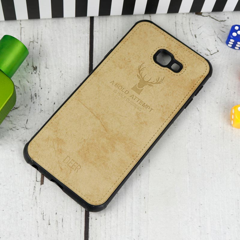 قاب چرمی سامسونگ Galaxy J4 Plus طرح گوزن محافظ لنزدار