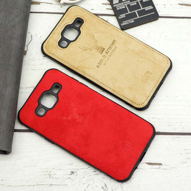 قاب چرمی سامسونگ Galaxy J5 طرح گوزن محافظ لنزدار