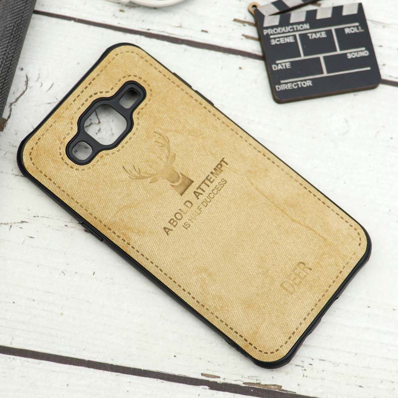 قاب چرمی سامسونگ Galaxy J5 طرح گوزن محافظ لنزدار