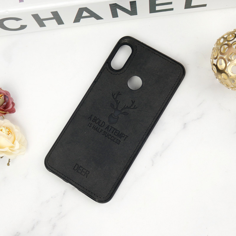 قاب چرمی طرح گوزن Xiaomi Redmi 6 Pro مشکی